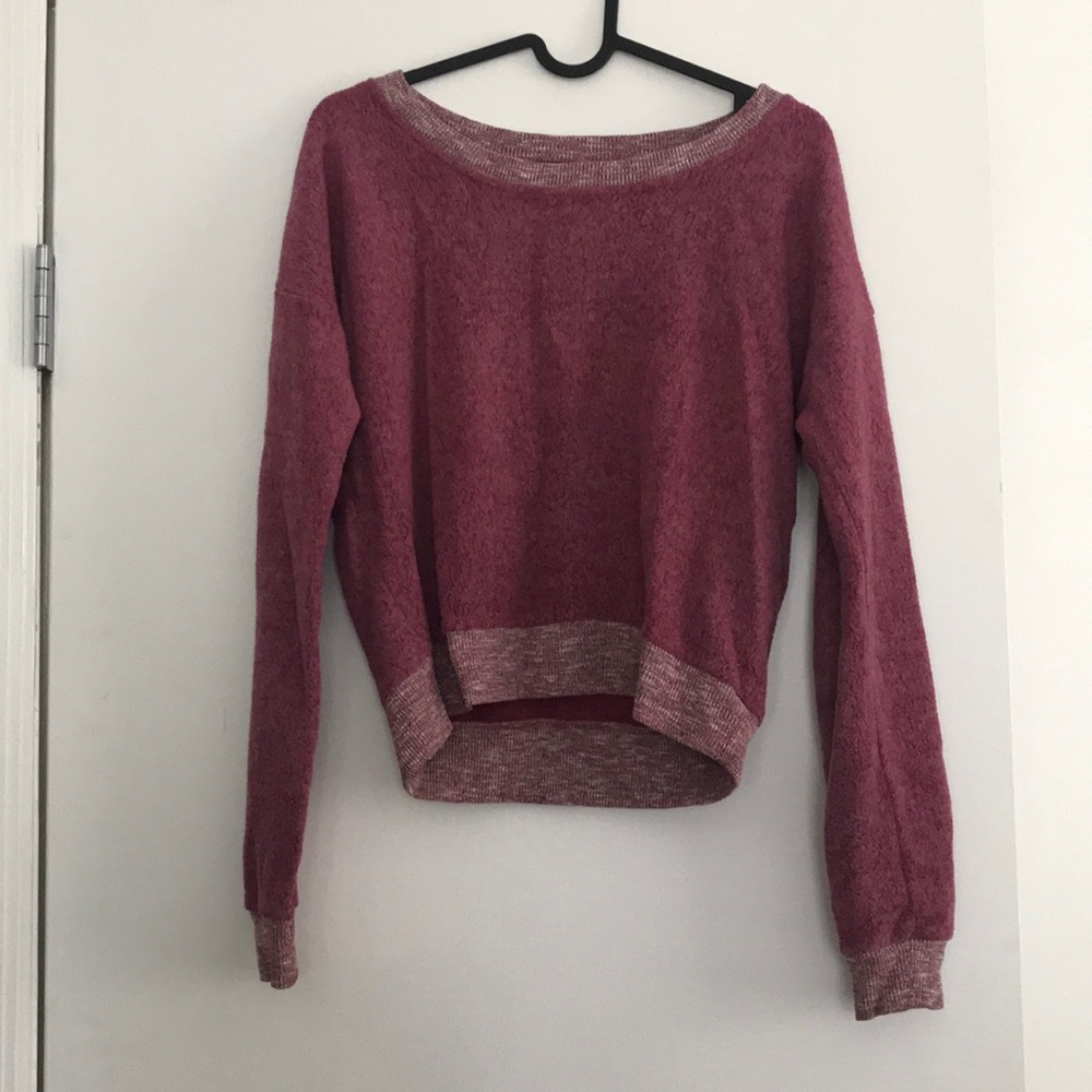 cozy maroon sweatshirt